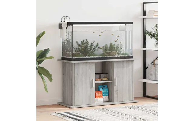 Akvariebord 101x41x58 Cm Konstrueret Træ Grå Sonoma-eg