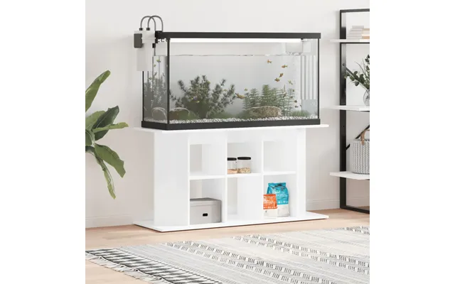 Akvariebord 120x40x60 Cm Konstrueret Træ Hvid Højglans