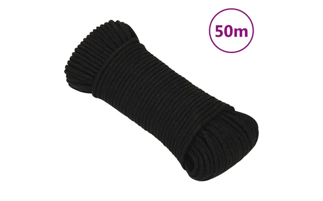 Arbejdsreb 3 Mm 50 M Polyester Sort