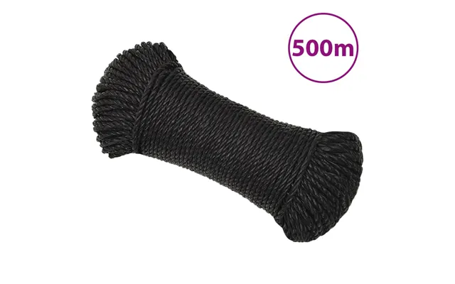 Arbejdsreb 8 Mm 500 M Polypropylen Sort