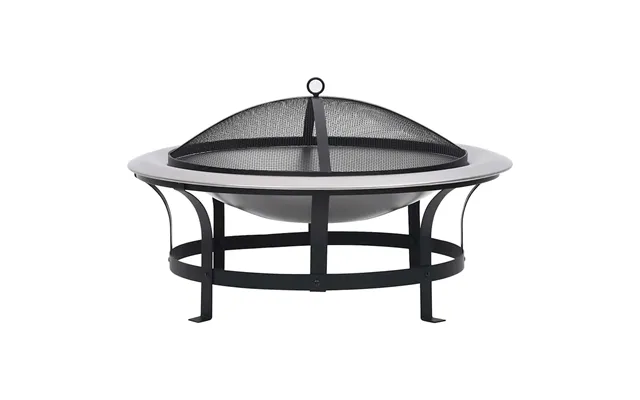 Bålfad Med Grill Rustfrit Stål 76 Cm
