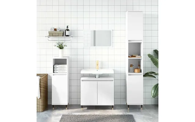 Badeværelsesskab 58x33x60 Cm Konstrueret Træ Hvid