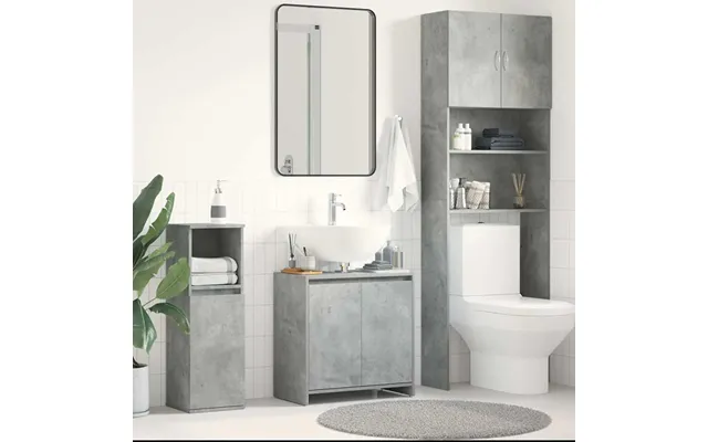 Badeværelsesskab 60x33x60 Cm Konstrueret Træ Betongrå