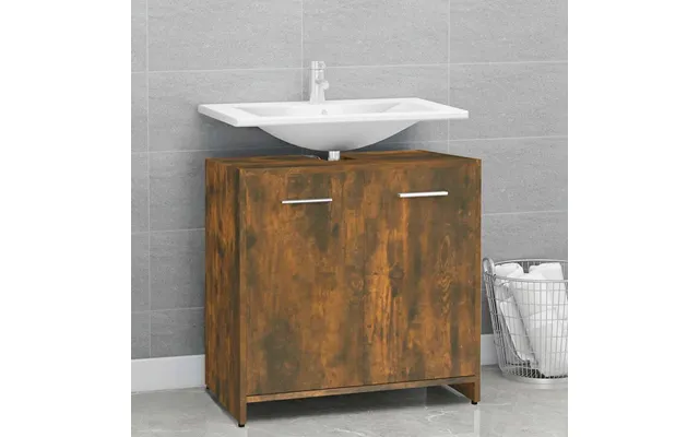 Badeværelsesskab 60x33x60 Cm Konstrueret Træ Røget Egetræ