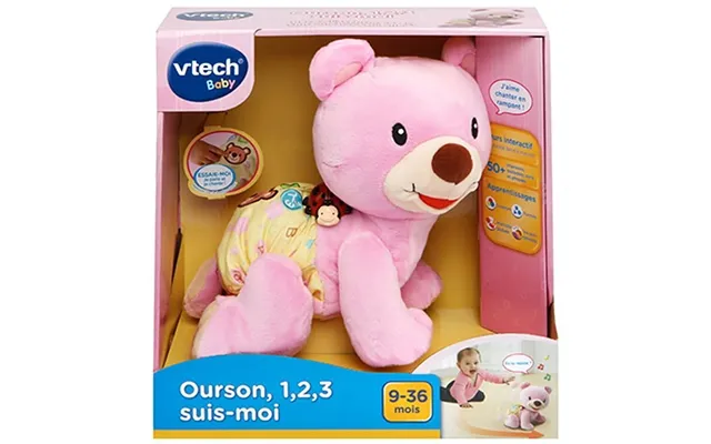 Bamse Vtech Baby Bear - 1,2,3 Follow Me Musical Pink