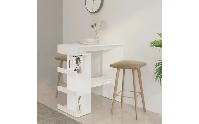 Barbord M. Stativ 100x50x101,5 Cm Konstrueret Træ Hvid