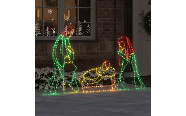 Belyst Nativitetsscene Flerfarvet 112 X 71,5 Cm Pvc
