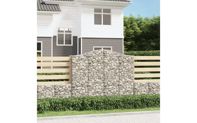 Buede Gabionkurve 15 Stk. 200x50x160 180 Cm Galvaniseret Jern