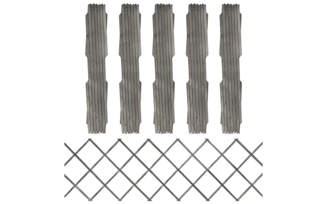 Espalierhegn 5 Stk. 180x60 Cm Massivt Fyrretræ Grå