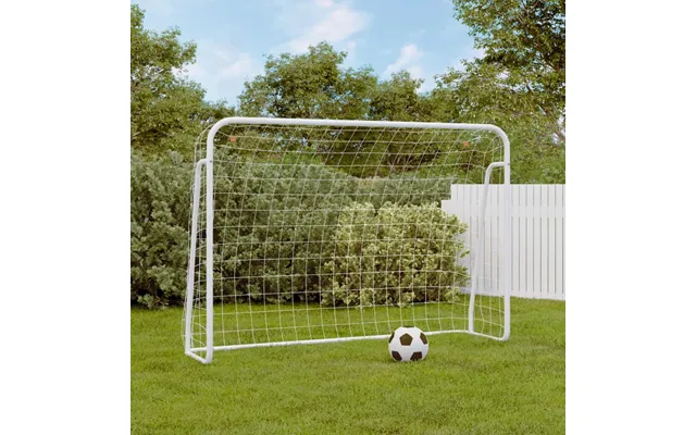 Fodboldmål Med Net 214x75x152 Cm Stål Og Polyester Hvid