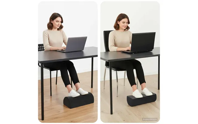 Fodstøttepude Ensfarvet Sort 42 X 18 X 13 Cm Pu Skum