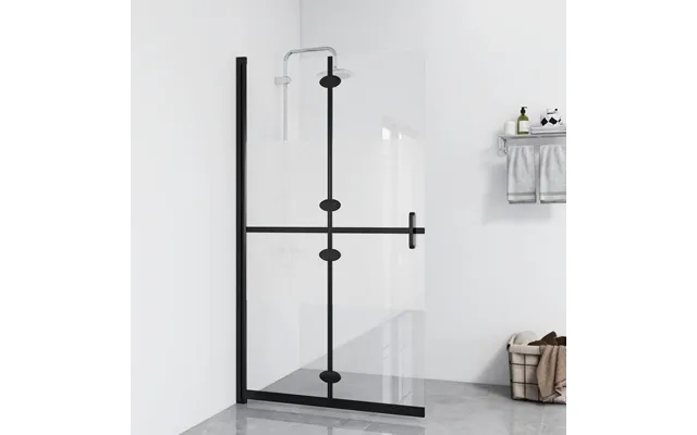 Foldbar Brusevæg 110x190 Cm Halvt Matteret Sikkerhedsglas