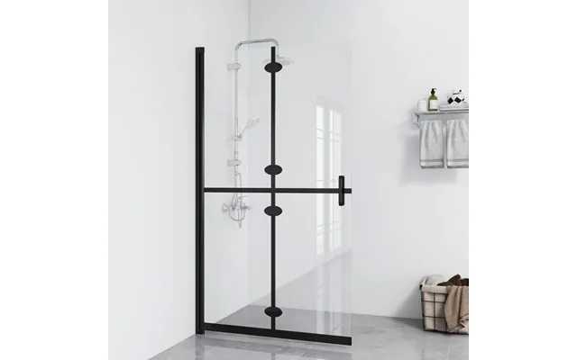 Foldbar Brusevæg 70x190 Cm Transparent Sikkerhedsglas