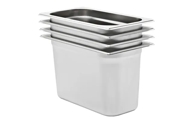 Gastronorm Beholder 4 Stk. Gn 1 3 200 Mm Rustfrit Stål