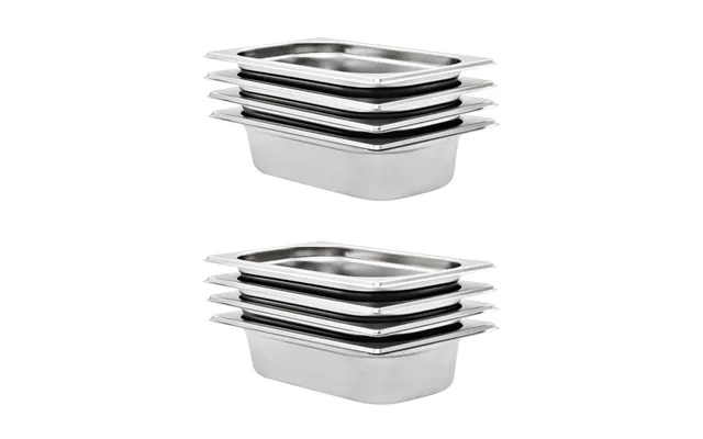 Gastronorm Beholder 8 Stk. Gn 1 4 65 Mm Rustfrit Stål
