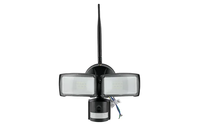 18w Led Projektør Med Wifi Kamera Og Sensor - 6000k, Ip44, Hvid, Udendørs, Sikkerhedskamera
