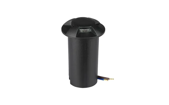1w Led Nedgravningsspot - 6400k, Sort, 12v