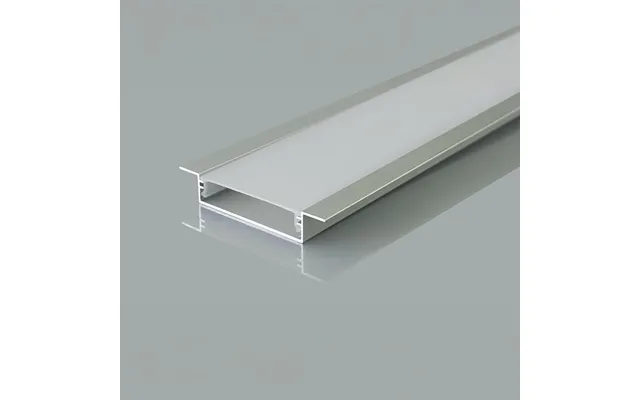 2000mm Vt-71002 Monteringssæt - Med Diffuser Til Led-strip, Indbygget, 40x10mm, Sølv