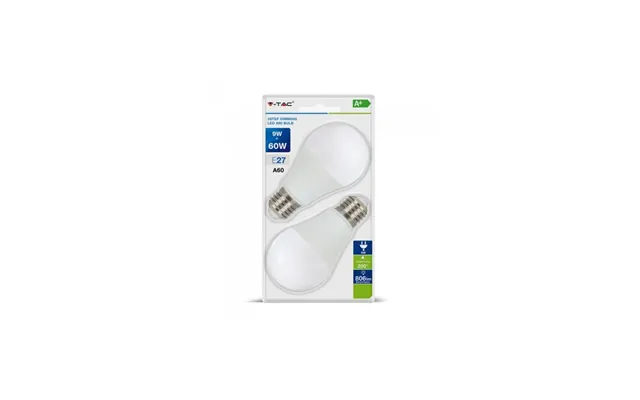 E27 9w 3-trin Dæmpbar Led Pære - A60, On Off Dæmpbar