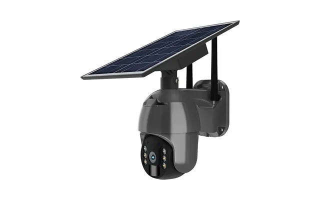 Udendørs Wifi Ptz Solcelledrevet Kamera - 360 Tryghed, Full Hd & Farvenattesyn, Ip65, Sort