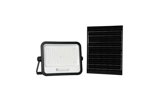Vt-304w Led Projektør 300w - Med Solpanel, Cct 7in1, Sort Hus, Med Batteriindikator, Ip65