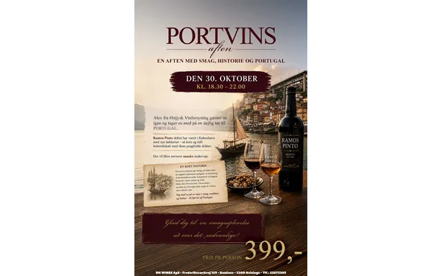 Portvinsaften I Ramløse 30.oktober 2026 Kl.18.30-22.00