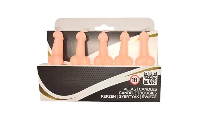 Diablo Picante Box Of 5 Flesh Penis-shaped Candles