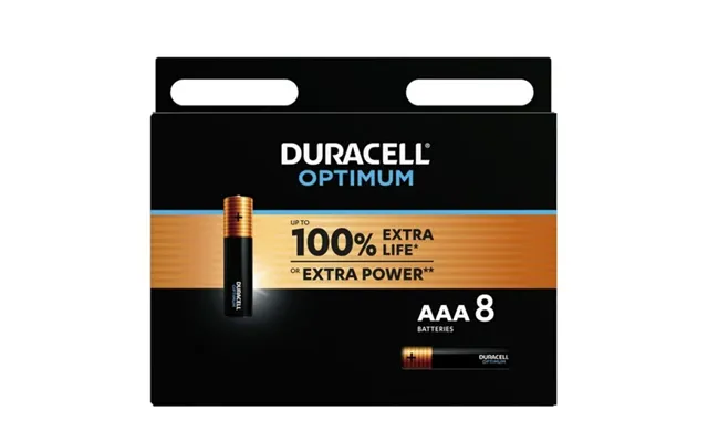Duracell Optimum Alkaline Battery Aaa Lr03 8 Unit
