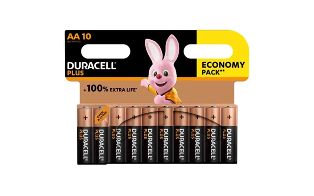 Duracell Plus Power 100 Alkaline Battery Aa Lr6 10 Unit