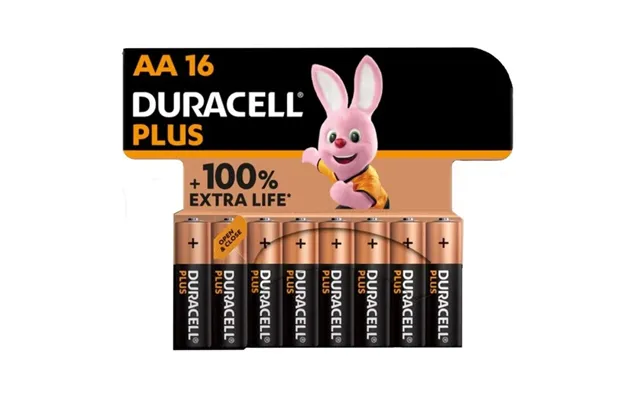 Duracell Plus Power 100 Alkaline Battery Aa Lr6 16 Unit