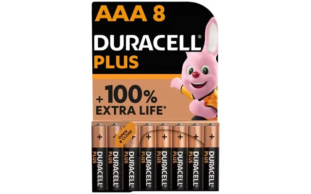 Duracell Plus Power 100 Alkaline Battery Aaa Lr03 8 Unit