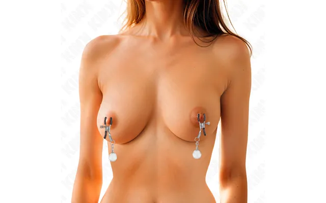 Kink Nipple Grip Kink - Glass Bead Nipple Clamps Silver 6 Cm