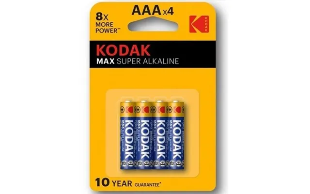 Kodak Max Super Alkaline Battery Aaa Lr03 Blister * 4