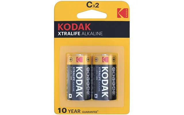 Kodak Xtralife Alkaline Batteries C X 2 Units