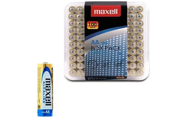 Maxell Alkaline Battery Aa Lr6 Pack*100 Batteries