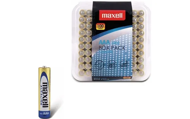 Maxell Alkaline Battery Aaa Lr03 Pack*100 Batteries