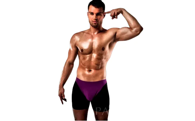 Passion Men Passion - Boxer 009 Lilac Black Erotic Lingerie S M
