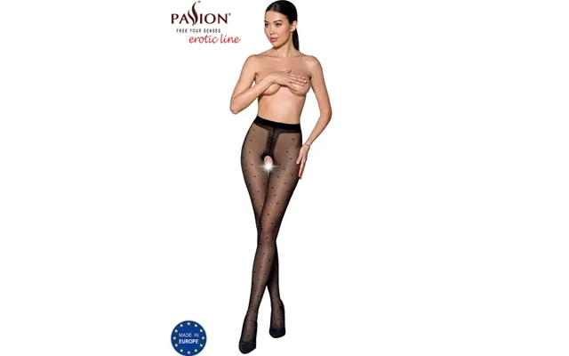 Passion Woman Garter & Stock Passion - Tiopen 018 Black Tights 1 2 20 Den