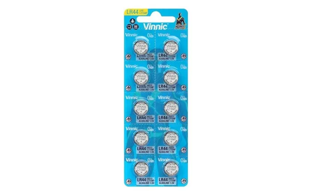Vinnic Alkaline Button Battery Ag13 L1154f Lr44 Blister*10