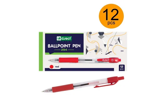 Kuglepen Ballpoint 294 Rød - Pakke Med 12 Stk
