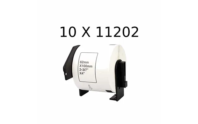 Rabatpakke - 10 Stk Brother Dk11202 Shipping Etiketter Kompatibel 300 Stk 62 X 100mm