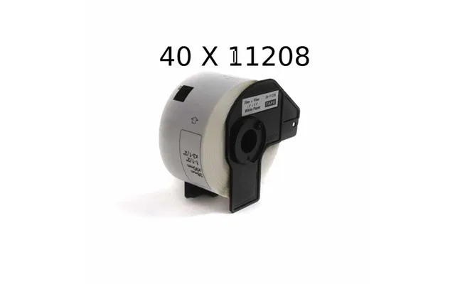 Rabatpakke - 40 Stk Brother Dk11208 Adresseetiketter Kompatibel 400 Stk 38 X 90mm