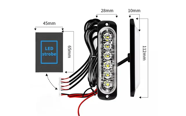 - 4 X 6 Led Blitzblink Strobe Blink 12 24 V