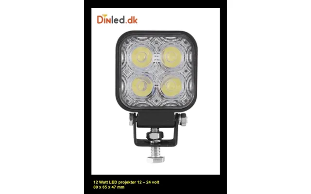 Led Køretøjs Projektør 12 Watt 12 24 Volt - Dinled