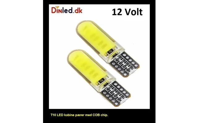 T10 W5w Led Cob Pære - 12v