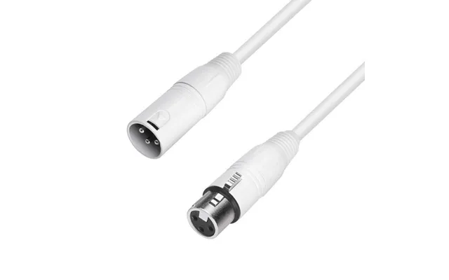 Hvidt Mikrofon Signalkabel. Xlr - Xlr. 1 Meter