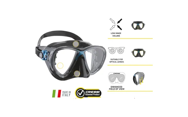 Cressi Big Eyes Evolution Alpha Ultra Dry Snorkel Combo