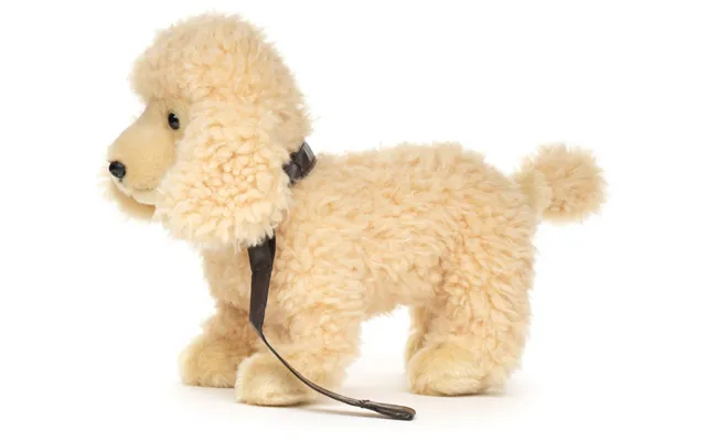 Abrikosfarvet Puddelhund, Stående Med Snor - 30 Cm Lang