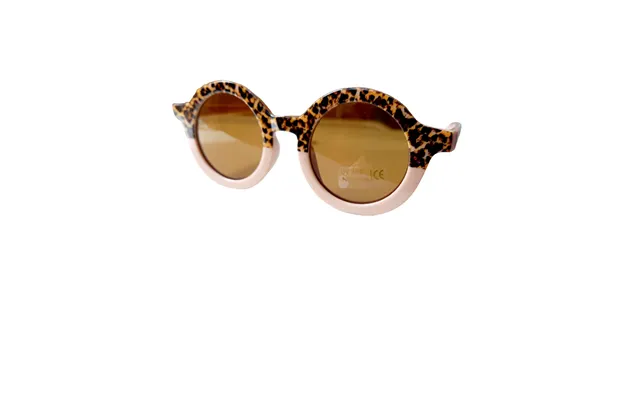 Børnesolbriller Retro Med Leopard- Og Blushdesign Baby Solbriller Happy By Lies
