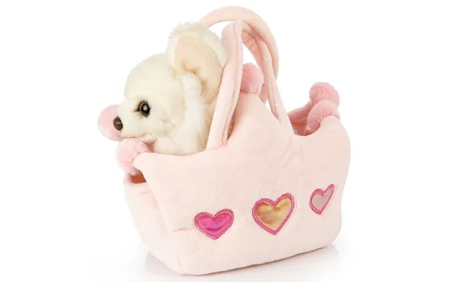 Chihuahua Hvid Med Prinsesse-taske - Krammebamse